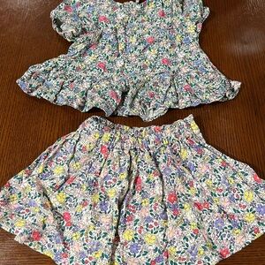 Old Navy Red and Pink Matching Skirt Set